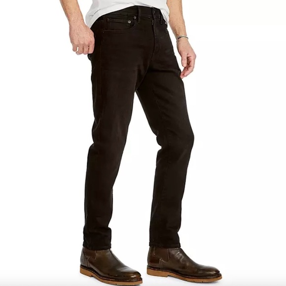 Lucky Brand Men’s Black Ink 412 Athletic Slim Mid-Rise Denim Jeans Size 38x32 - Picture 2 of 14